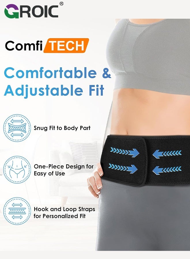 GROIC Back Ice Pack Wrap, Magic Gel Ice Pack for Back Pain Relief, Lower Back Ice Pack Wrap for Hot Cold Therapy,  Relief for Lower Lumbar, Sciatic Nerve, Herniated or Degenerative Disc, Coccyx, Tailbone Pain - Image 5
